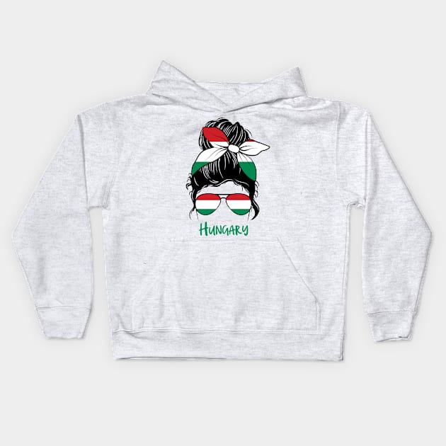 Hungary girl, Hungary Flag, Hungary gift heritage, Hungarian girlfriend Kids Hoodie by JayD World